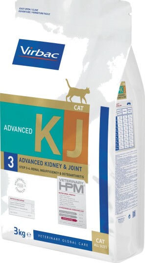 Virbac Tørrfôr Veterinary Hpm Cat Advanced Kidney & Joint Support Kj3 2 X 3 kg