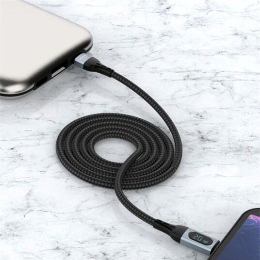 Dudao L7MaxL USB C to Lightning PD 20W 1m Black 