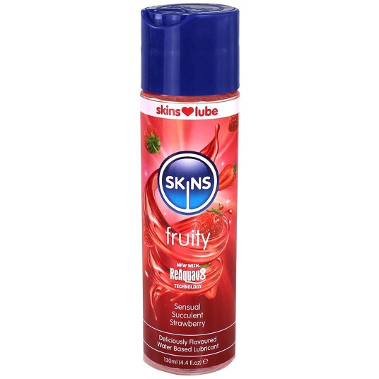 Skins Fruity Water-based Lubricant Strawberry 130 ml - Klar Skins Fruity Water-based Lubricant Strawberry 130 ml - Klar