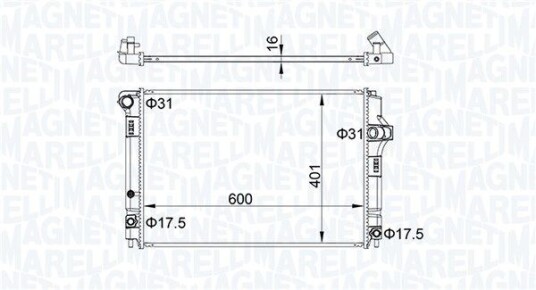 Radiator MAGNETI MARELLI 350213208300