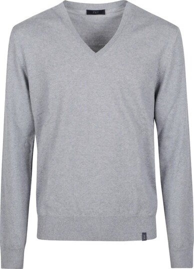Fay, Herre, Strikkevarer, Grå, XL,