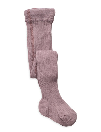 Melton Tights - Rib - All Sizes - Purple - 80/86