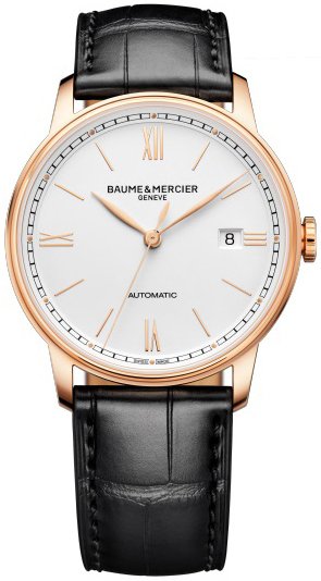 Baume & Mercier Herreklokke M0A10597 Classima Hvit/Lær Ø39 mm