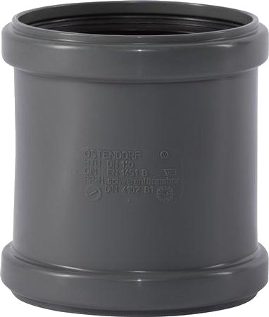 Ostendorf 110mm Skyvemuffe Avløp PP Grå