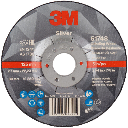 3M Silver skriveskive T27 125Ã7,0mm