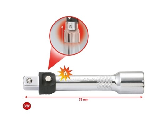 Ks Tools 919.3801, Enkel Enhet, Forlengelsesstang, Kromvanadiumstål, 75 Mm, 1 Stykker