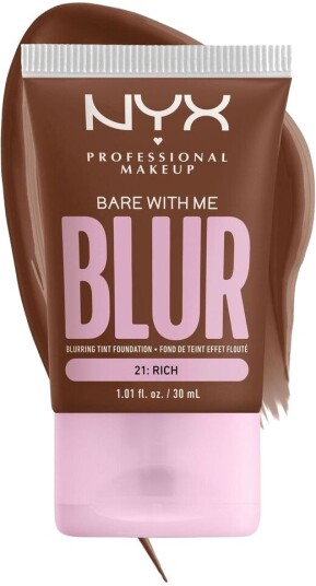 NYX Professional Makeup Bare With Me Blur Tint Foundation - 21 Rich Face Foundation Skjønnhet Makeup