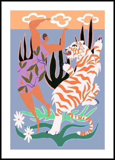 Hello Tiger Plakat / 40x50cm