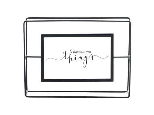 Hama Cleveland Glass Metall Svart Enkel Bilderamme Matte Bord 10 X 15 Cm