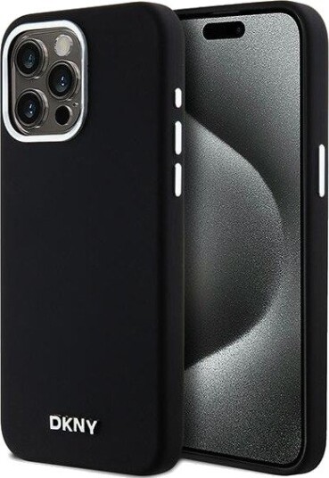 iPhone 15 Pro Max DKNY Liquid Silicone Metal Logo Deksel Magsafe-kompatibel Svart iPhone 15 Pro Max DKNY Liquid Silicone Metal Logo Deksel Magsafe-kompatibel Svart