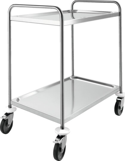 VEGA Serveringsvogn Serve 2 hyller, str L; 103x53x94.5 cm (BxDxH); Sølvfarge