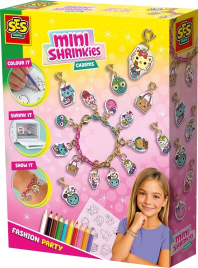 SES Creative Shrink FilMini Shrinkies Charms Fashion Party Multi/patterned ONE SIZE