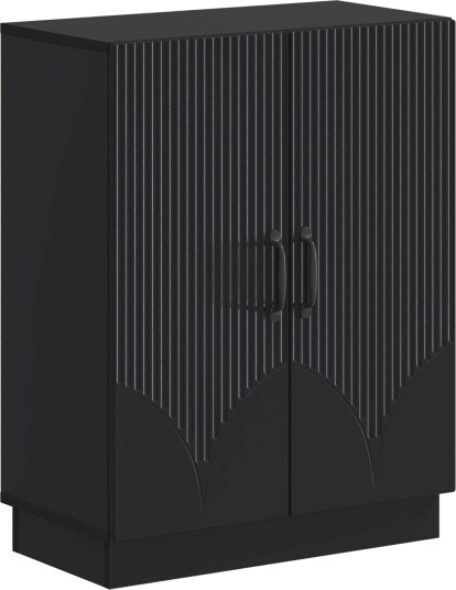 vidaXL Baderom Oppbevaringsskap HOORN Svart 59,5 x 31 x 77 cm