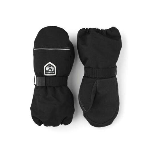 Hestra Vintervotter Kids Wool Terry Svart, Vanntett og Pustende, Str. 5-6 år