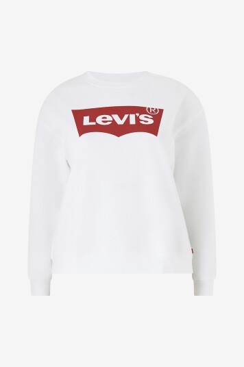 Levi's Plus Collegegenser PL GR Everyday Crew PL Crew BE Hvit Levi's Plus Collegegenser PL GR Everyday Crew PL Crew BE Hvit