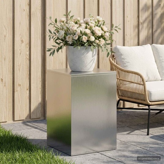 vidaXL Planteholder Sølv 40 x 40 x 60 cm Stål