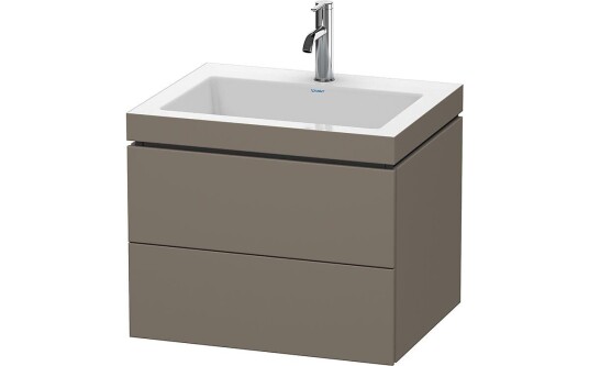 Duravit L-Cube Servantskap m/2 skuffer 600x500x480 mm Flanellgrå Matt