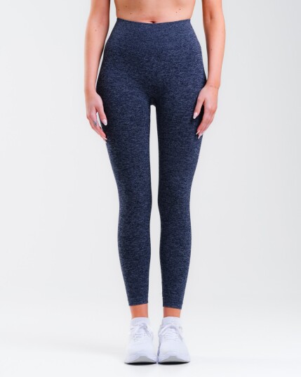 LEVITY Essential Seamless Tights Blue Navy Marl - M