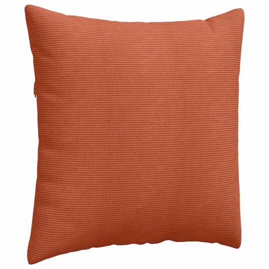 Sofaputer 2 pcs Rød oransje 60 x 60 cm Corduroy stoff