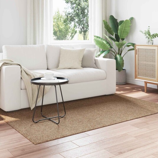 Områdetepper Rektangulær AGIRA Naturlig 200 x 140 cm Polyester