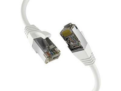 Efb-Elektronik Cat8.1 White 0,50M Rj45 Patch Cable S/Ftp Pimf Lszh 2000Mhz 40Gb Nettverkskabel (Ec020200311)