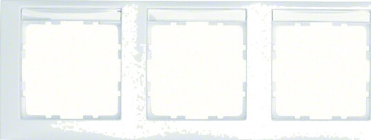 Hager Kombinasjonsramme med Merkefelt, Hvit 3-lomme, S.1 Hager Kombinasjonsramme med Merkefelt, Hvit 3-lomme, S.1