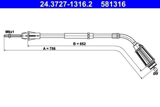 Bremsewire ATE 24.3727 1316.2