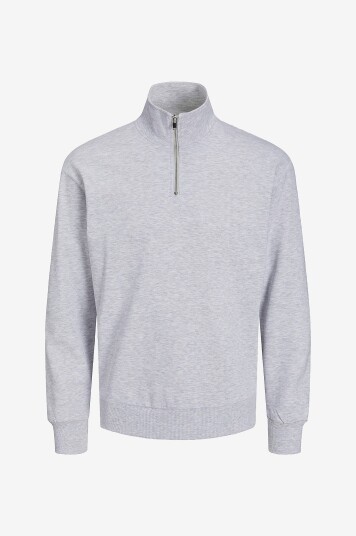 Jack & Jones Collegegenser jjeBradley Sweat Half Zip Grå
