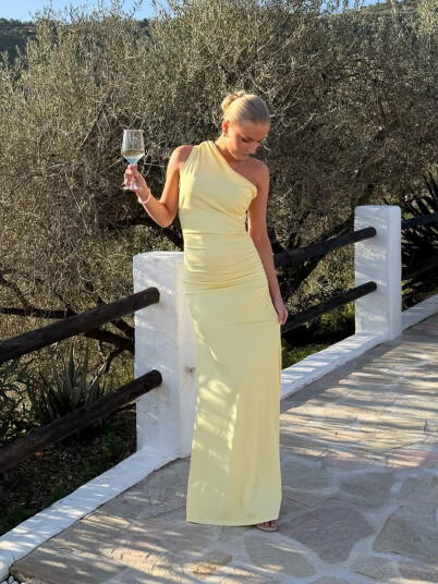 BYIC Andrea Maxi Dress Gul L BYIC Andrea Maxi Dress Gul L