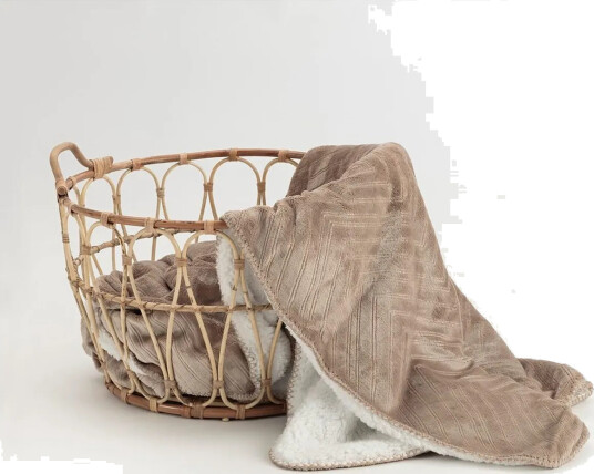 Pledd Sherpa 130 x 170 cm Lin