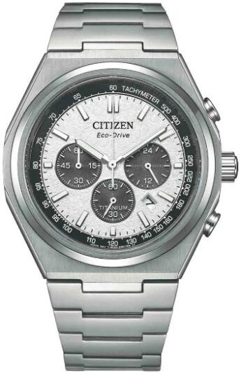 Citizen Herreklokke CA4610 85A Chrono Hvit/Titan Ø43 mm Citizen Herreklokke CA4610 85A Chrono Hvit/Titan Ø43 mm