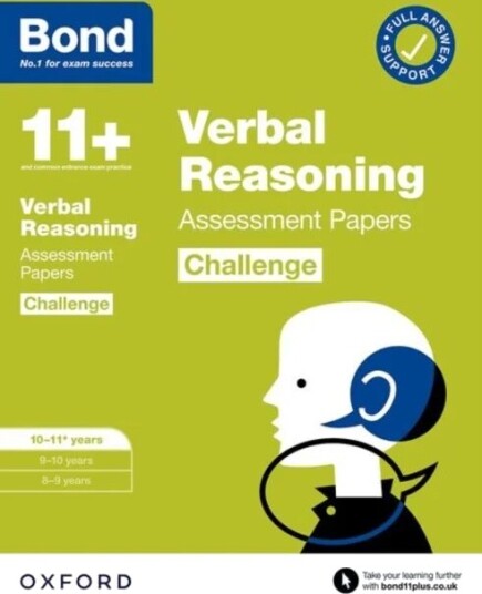 Bond 11+: Bond 11+ Verbal Reasoning Challenge Assessment Papers 10-11 Years: Ready For The 2024 Exam Av Frances Down, Bond 11+