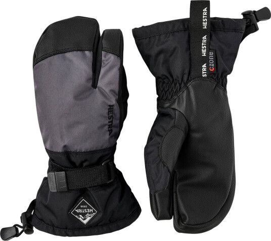 Hestra Gauntlet Czone Jr. - 3 Finger Graphite/Black - Black - 6-7Y