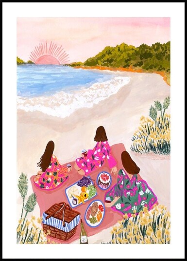 Beach Picnic Plakat Plakat / 21x30cm