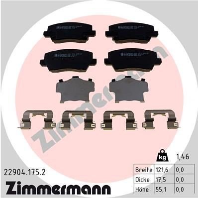 Bremseklosser ZIMMERMANN 22904.175.2