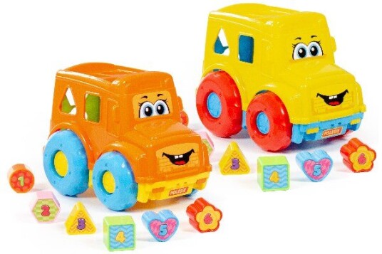 Puttekasse Bil Med Klodser 23,5X15,2X17cm Ass.