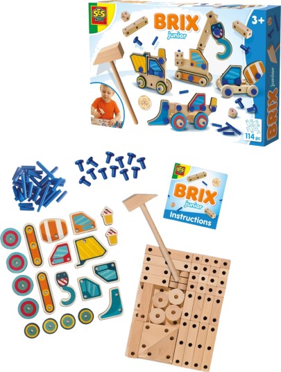 SES Creative Brix Junior Construction Vehicles Multi/patterned ONE SIZE