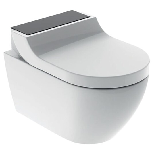Geberit Aquaclean Tuma Comfort Vegghengt Toalett Hvit / Glass Svart