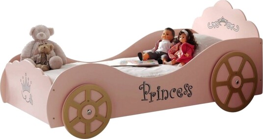 Säng Vipack Bil Princess Pinky 90x200 cm Vipack Pink
