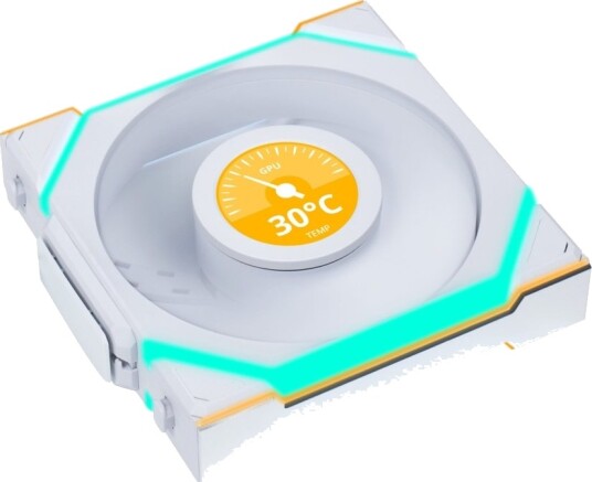 Lian Li Uni Fan Sl Wireless Lcd Kabinettvifte 120mm Hvit Lian Li Uni Fan Sl Wireless Lcd Kabinettvifte 120mm Hvit