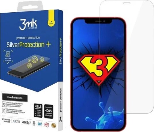 3Mk SilverProtection+ Antimikrobiell Skjermbeskytter for Apple iPhone 12/12 Pro