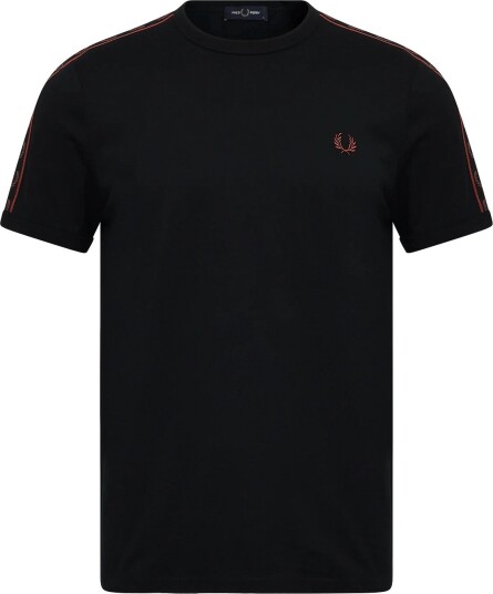 Fred Perry Contrast Tape Ringer Tee BLACK L