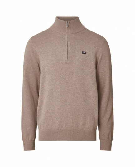 Lexington Clothing Clay Cotton Half-Zip Sweater - Beige - M