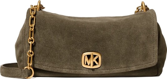 Michael Kors Sm Turnlock Cnv Chn Shdr LODEN One Size Michael Kors Sm Turnlock Cnv Chn Shdr LODEN One Size