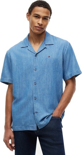 Tommy Hilfiger Denim Camp Collar Shirt Blue XS Tommy Hilfiger Denim Camp Collar Shirt Blue XS