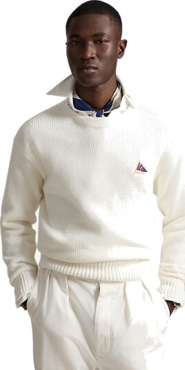 Ralph Lauren Sweater pullover L hvit herre