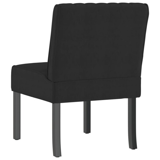 Lenestol uten armlener svart fløyel 352454