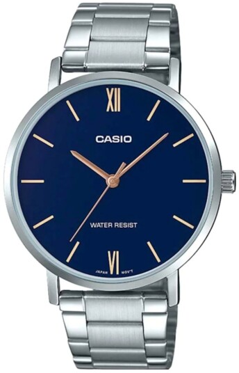 Casio Dameklokke LTP VT01D 2BUDF Classic Blå/Stål Ø34 mm