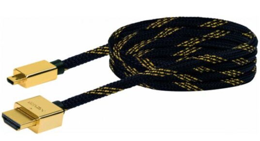 SCHWAIGER HDMI-Kabel HDMI -> Micro 1,5m Slim vergoldet