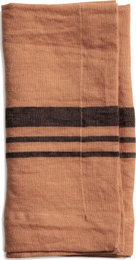 Top drawer Serviett LITTLEWOOD i lin stripe Dry Terracotta 4 pack